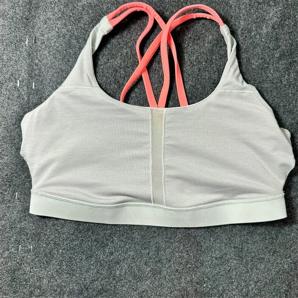 lululemon Energy Bra Womens Size 10 Chrome / Sunset  Strappy Back Medium